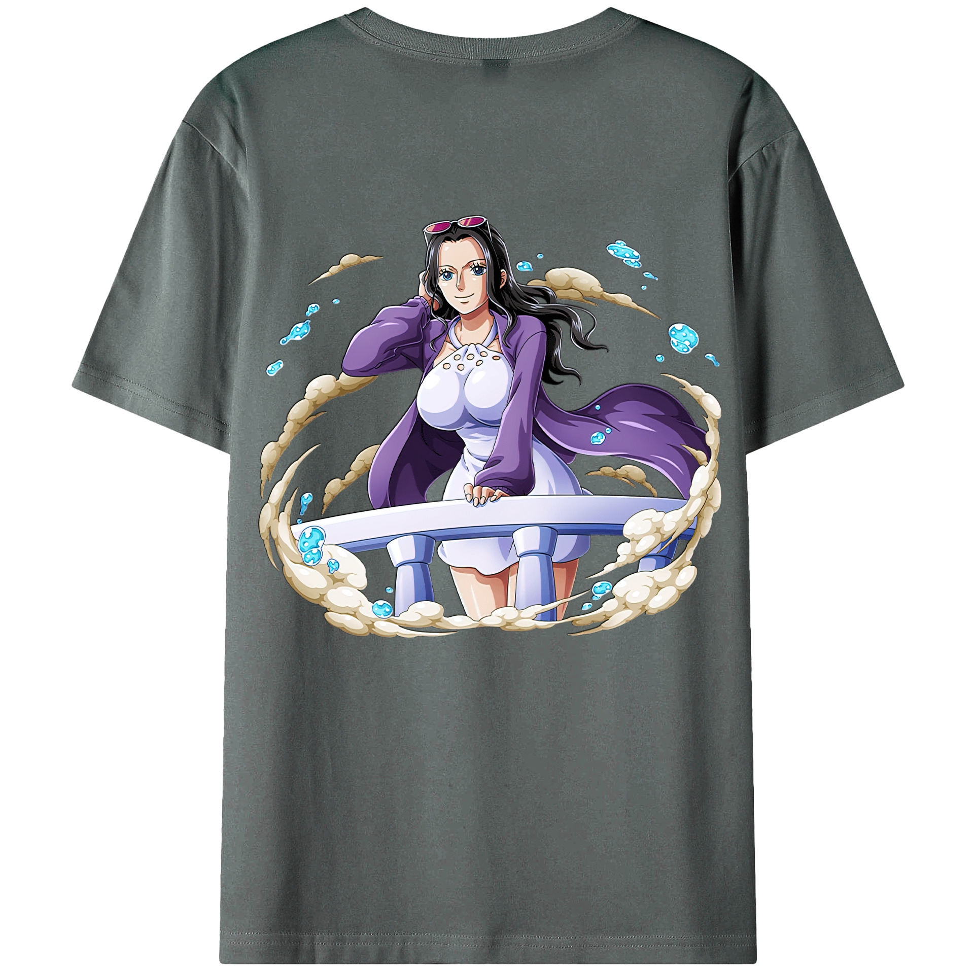 ワンピース ニコ・ロビン ONE PIECE Nico Robin 綿100％ メンズ半袖Tシャツ（バックプリント） 通気性